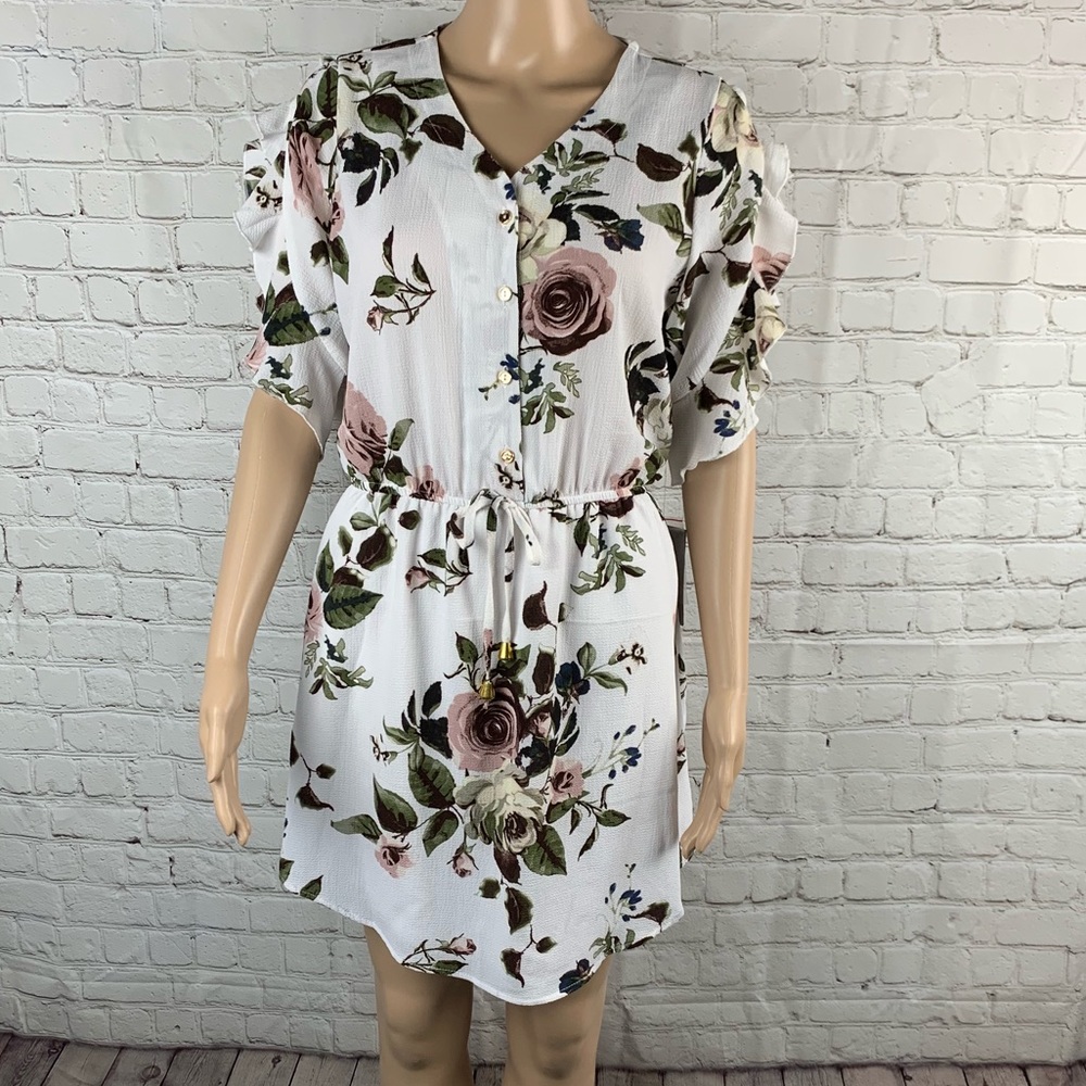J for Justice floral dress